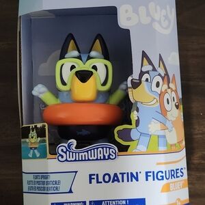 SwimWays Bluey Floatin' Figure Toy - Blue, Yellow, Orange